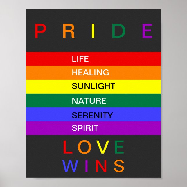 LGBT Gay Pride Rainbow Liebe gewinnt Custom Poster (Vorne)