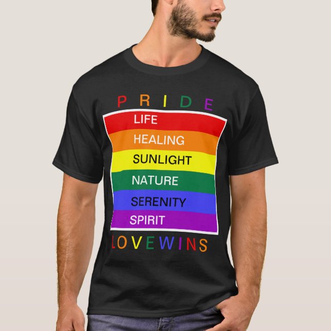 LGBT Gay Pride Rainbow Liebe gewinnt Custom T-Shirt (Vorderseite)