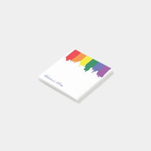 LGBT Gay Pride Rainbow Paint Personalisiert Post-it Klebezettel