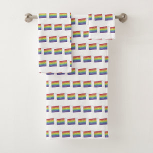 LGBT-Gay Pride-Rainbow-Schicht-Wedelscheibe Badhandtuch Set