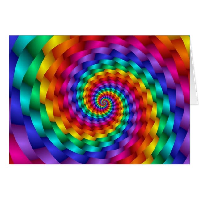LGBT Gay Pride Rainbow Spiral Fraktal Infinity (Vorderseite (Horizontal))