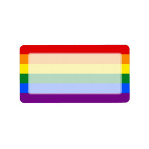 LGBT Gay Pride-Regenbogen-Flaggen-Streifen Adressaufkleber