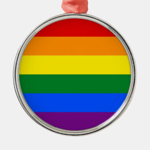LGBT Gay Pride-Regenbogen-Flaggen-Streifen Ornament Aus Metall
