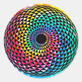 LGBT/Gay Pride-Regenbogen-Gefärbte Krawatte unter Runder Aufkleber