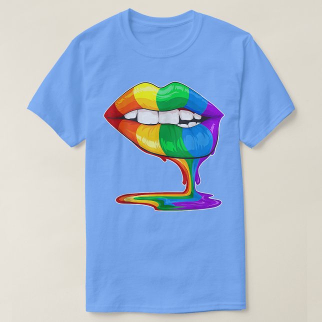 LGBT-Gay Pride-Regenbogenflagge Lesbische Niedlich T-Shirt (Design vorne)