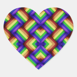 LGBT-Gay Pride-Regenbogenflagge - Party Herz-Aufkleber