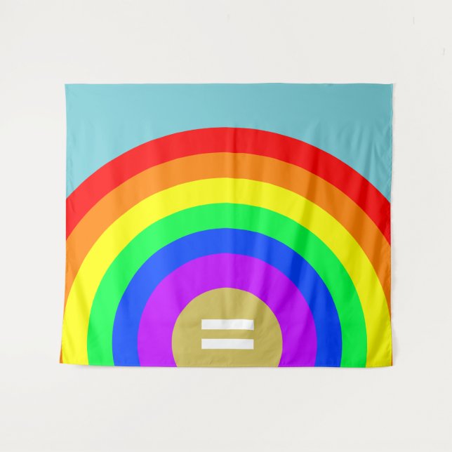 LGBT-Gay Pride-Regenbogenwand Tapestry Wandteppich (Vorderseite (Horizontal))