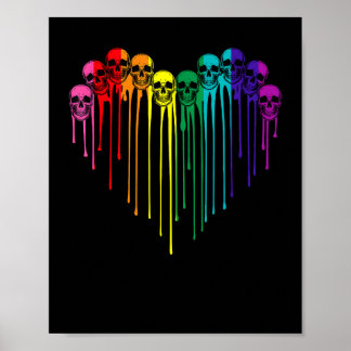 LGBT-Gay Pride Startet Flag Skull Herz LGBT Suppo Poster