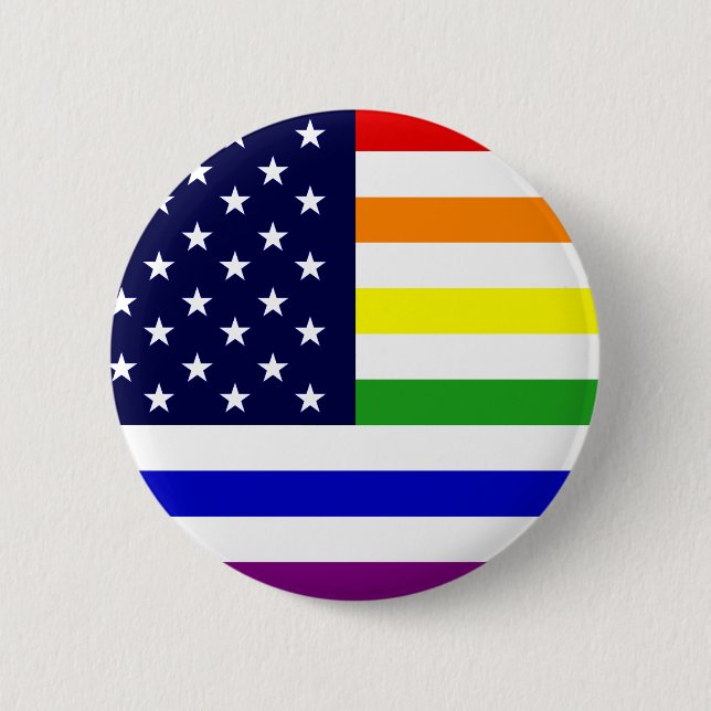LGBT/Gay Pride USA-Knopf Button (Vorderseite)