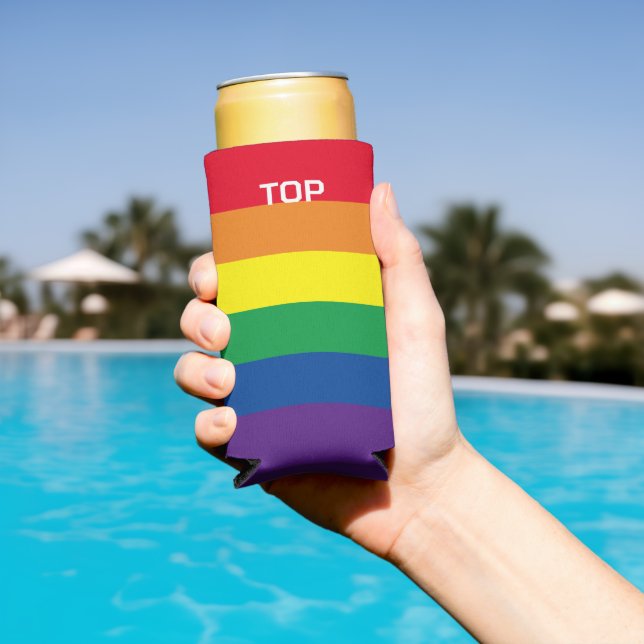 LGBT Gay Rainbow Prilag Personalisiert Selters Dosenkühler (In Situ Pool)
