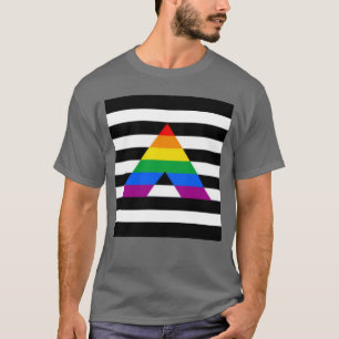 LGBT Gay Supporter mit glatter Flagge T-Shirt