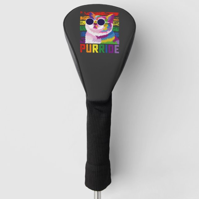 LGBT Gefärbte Krawatte Prix Cat Purride Gay Rainbo Golf Headcover (Vorderseite)