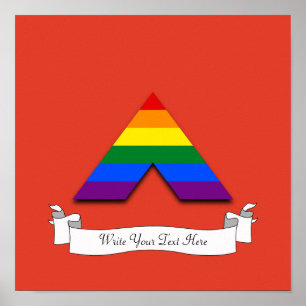 LGBT gerade Pyramide Poster
