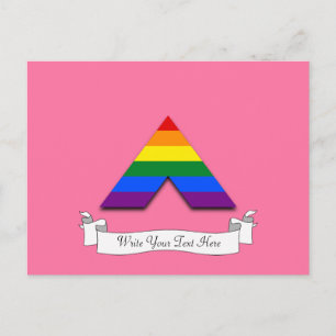 LGBT, gerade Pyramide, Symbol Postkarte