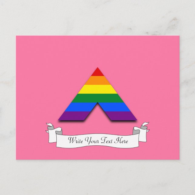 LGBT, gerade Pyramide, Symbol Postkarte (Vorderseite)