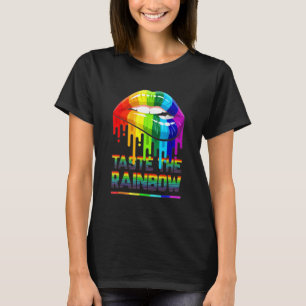 LGBT Geschmack Rainbow Lippen Lesbischer menschlic T-Shirt