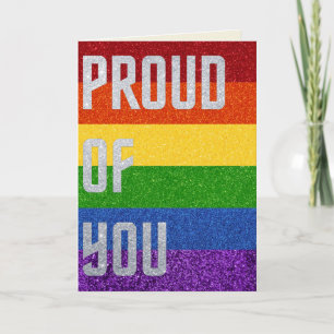 LGBT Glitter Stolz auf Dich Karte