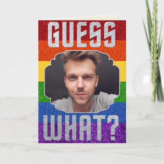 LGBT-Glitzer, der aus der Fotokarte kommt Karte (Vorderseite)
