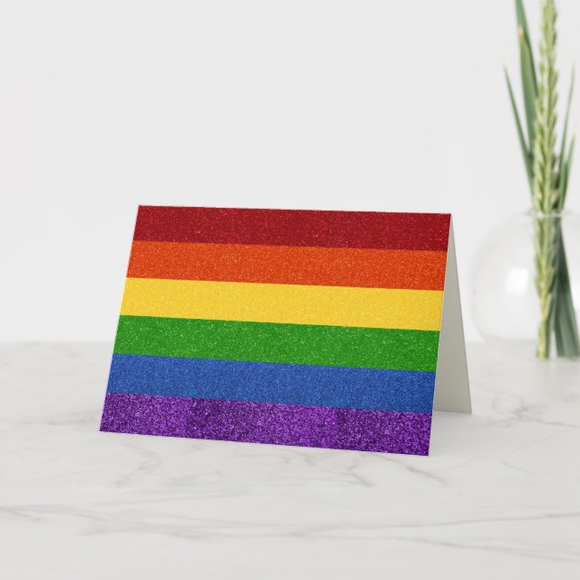 LGBT-Glitzer-Flag-Karte Karte (Vorderseite)
