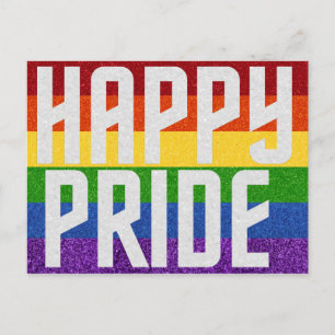 LGBT-Glitzer-Happy-Pride-Karte Postkarte