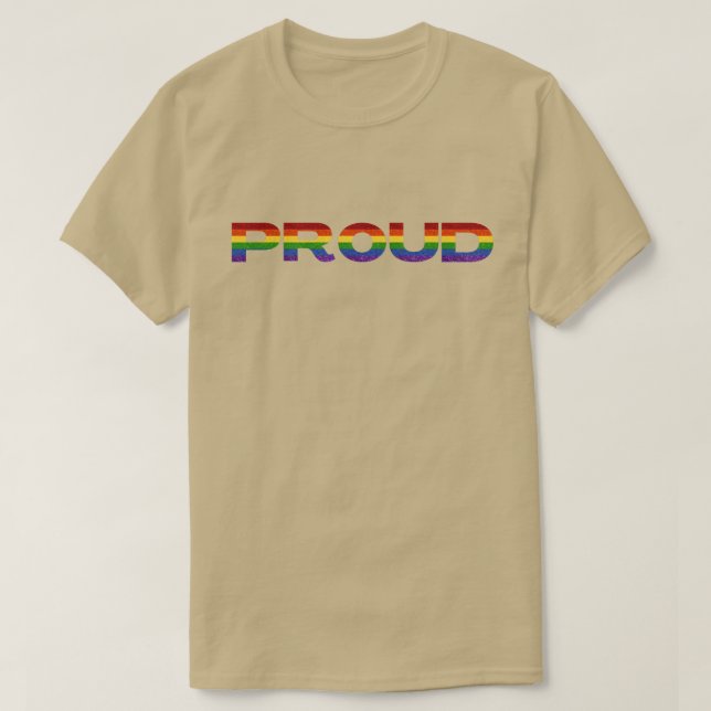 LGBT Glitzer Proud Rainbow T-Shirt (Design vorne)