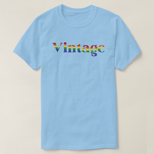 LGBT Glitzer Rainbow Vintag T-Shirt (Design vorne)