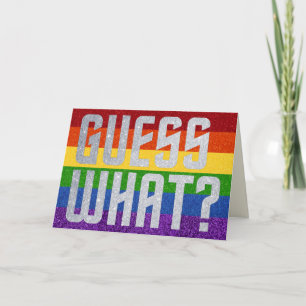 LGBT Glitzer raten Sie was? Coming Out Card Karte