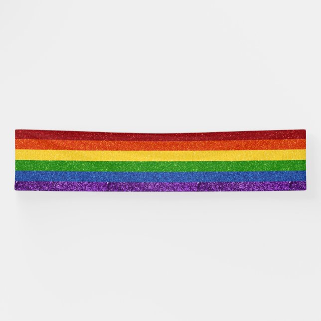 LGBT-Glitzer-Regenbogenfarben Banner (Horizontal)