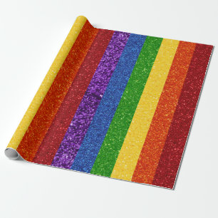 LGBT-Glitzer-Regenbogenfarben Geschenkpapier