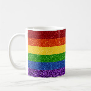 LGBT-Glitzer-Regenbogenfarben Kaffeetasse