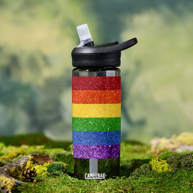 LGBT-Glitzer-Regenbogenfarben Trinkflasche (Außenbereich)