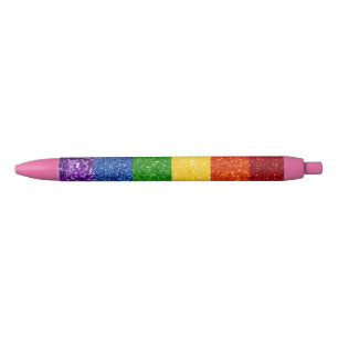 LGBT-Glitzer-Regenbogenflagge Kugelschreiber