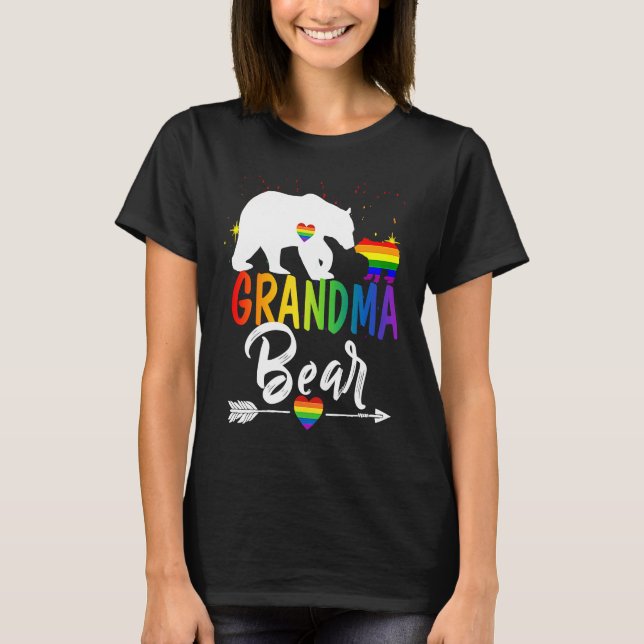 LGBT Grandma Bear Gay Pride Rights Rainbow Grandma T-Shirt (Vorderseite)