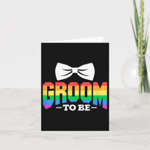 LGBT Groom zu Gay Lesbian Stag Party Rainbow Karte