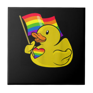 LGBT Gummi Duck Rainbow Flag Monat Fliese