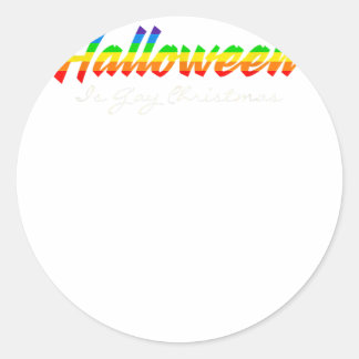 LGBT Halloween ist Gay Christmas Runder Aufkleber