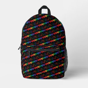 LGBT Herz Retro ein anständiger Mensch ist es nich Bedruckter Rucksack