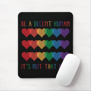 LGBT Herz Retro ein anständiger Mensch ist es nich Mousepad