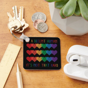 LGBT Herz Retro ein anständiger Mensch ist es nich Schlüsselanhänger