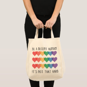LGBT Herz Retro ein anständiger Mensch ist es nich Tragetasche