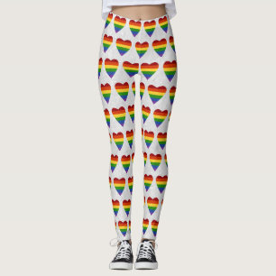 LGBT-Herzzard-Glitzer Leggings