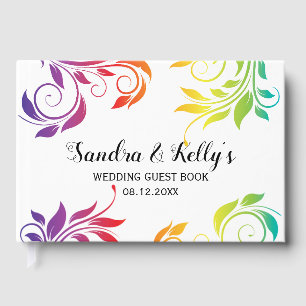 LGBT-Hochzeit mit Regenbogenfarben Gästebuch