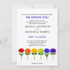 🌈 LGBT Hochzeitseinladung Flourish Together Einladung