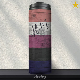 LGBT-Holzkörner-Initialen für die Fahne des Geschl Thermosbecher