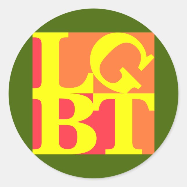 LGBT Hot Pop Round Aufkleber (Vorderseite)