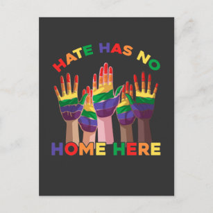 LGBT Human Rights Transgender Rainbow Flag Hands Postkarte