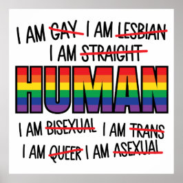 LGBT Ich bin schwul, ich bin menschlich Poster