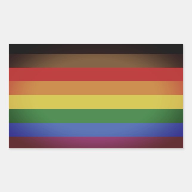 LGBT INKLUSIVE PRIDE (Farbenstolz) Rechteckiger Aufkleber (Vorderseite)
