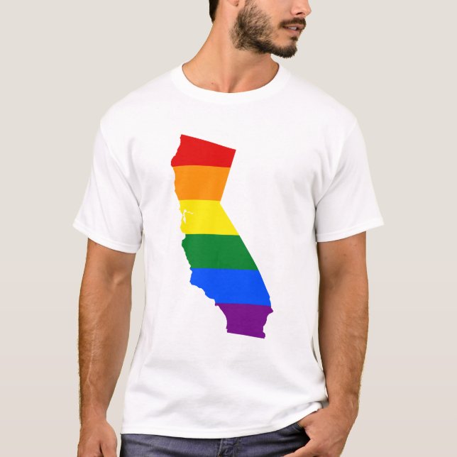 LGBT Kalifornien, T - Shirt der US-Staatsflagge (Vorderseite)
