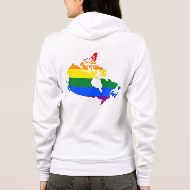 LGBT Kanadische Stolperkarte Hoodie (Rückseite)